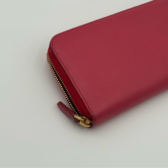 (SOLD) Prada Saffiano Leather Pink Bow Tie Wallet - Picture 12 of 16